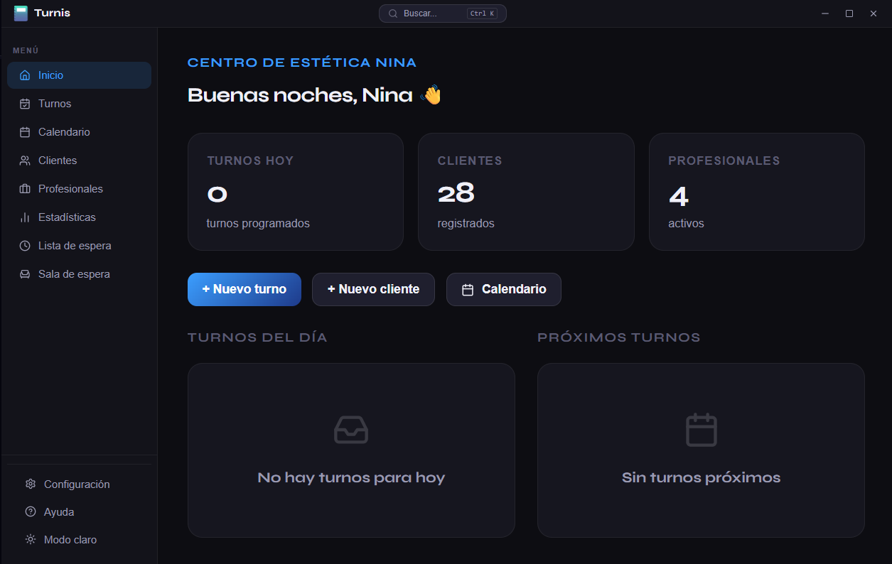 Turnis — Gestión de turnos